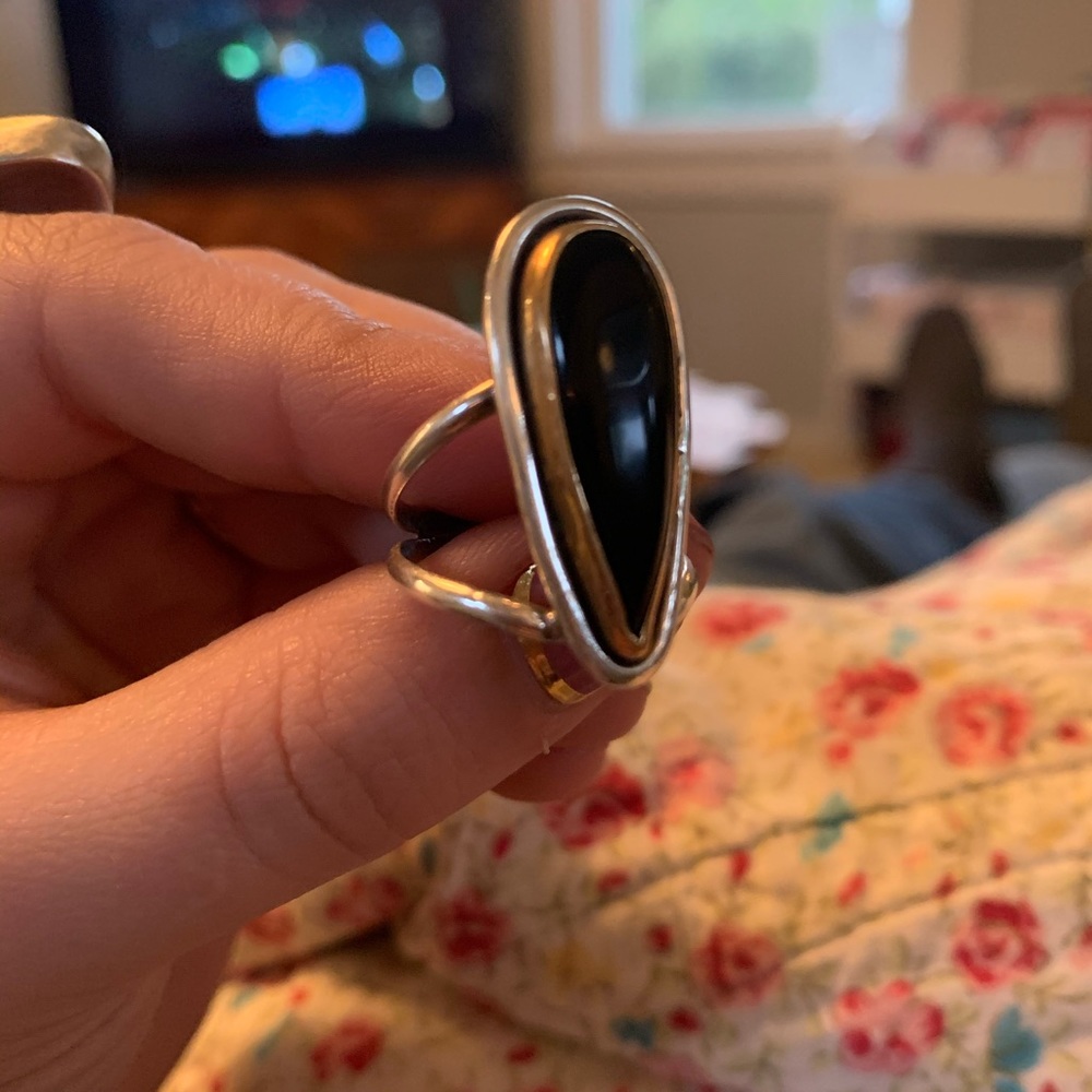 Custom made Onyx ring - Picture 2 of 3